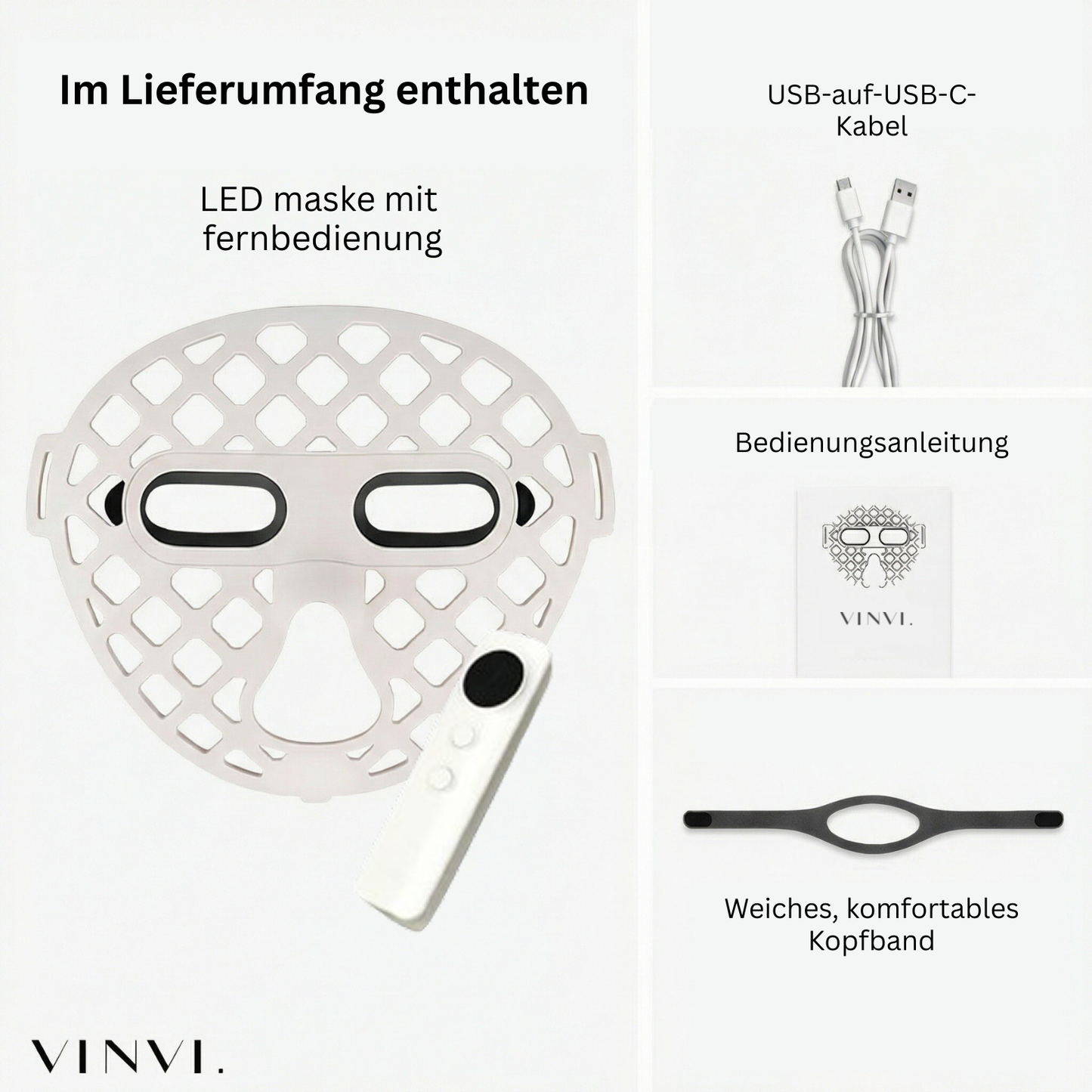 VINVI ACTIVESKIN LED MASK | SICHTBAR STRAFFERE & STRAHLENDE HAUT